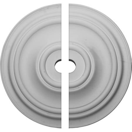 Ekena Millwork Traditional Clng Medallion, Two Piece (Fits Canopies up to 8 1/4"), 31 1/2"OD x 3 1/2"ID x 2 1/2"P CM31TR2-03500